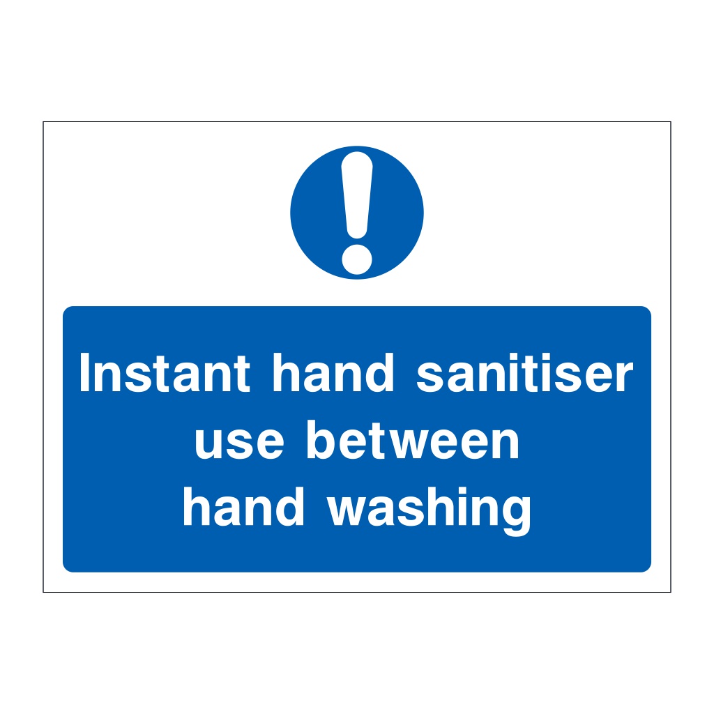 Instant hand sanitiser sign