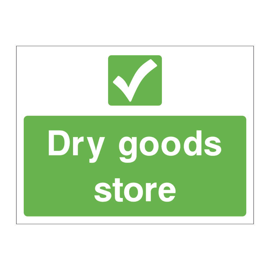 Dry goods store sign