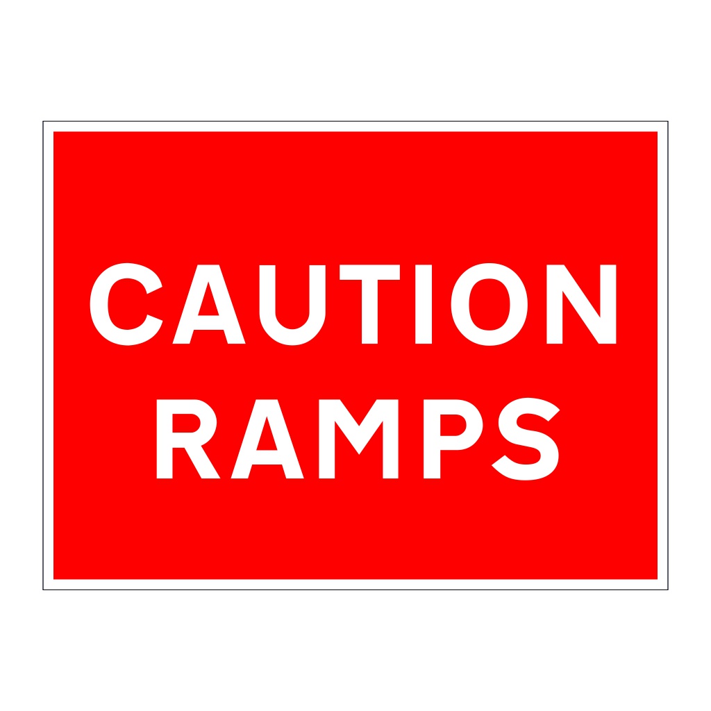 Caution ramps sign