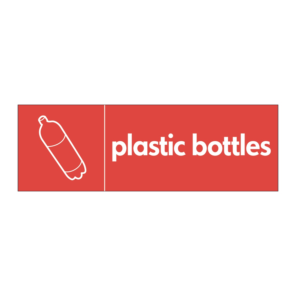 Plastic bottles with icon sign