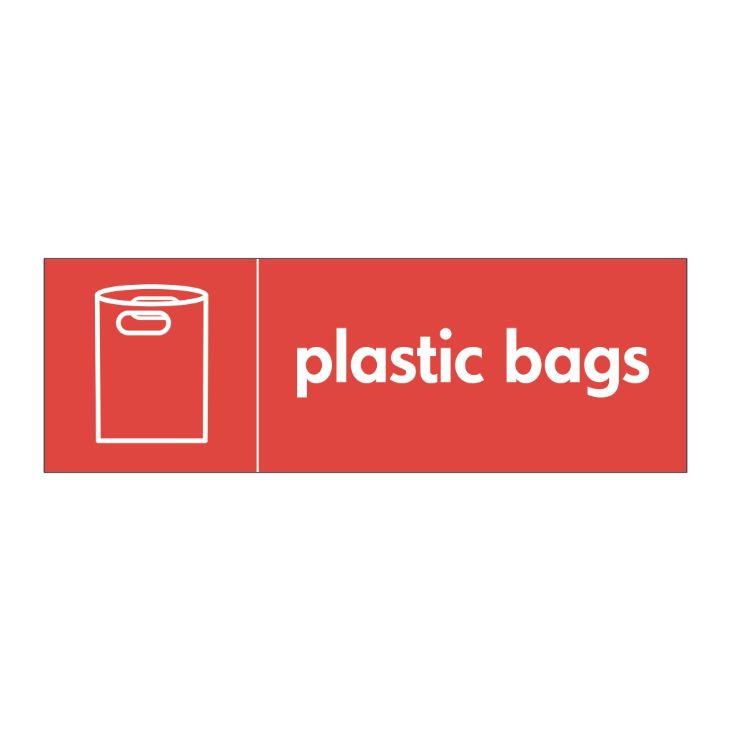 Plastic bags with icon sign