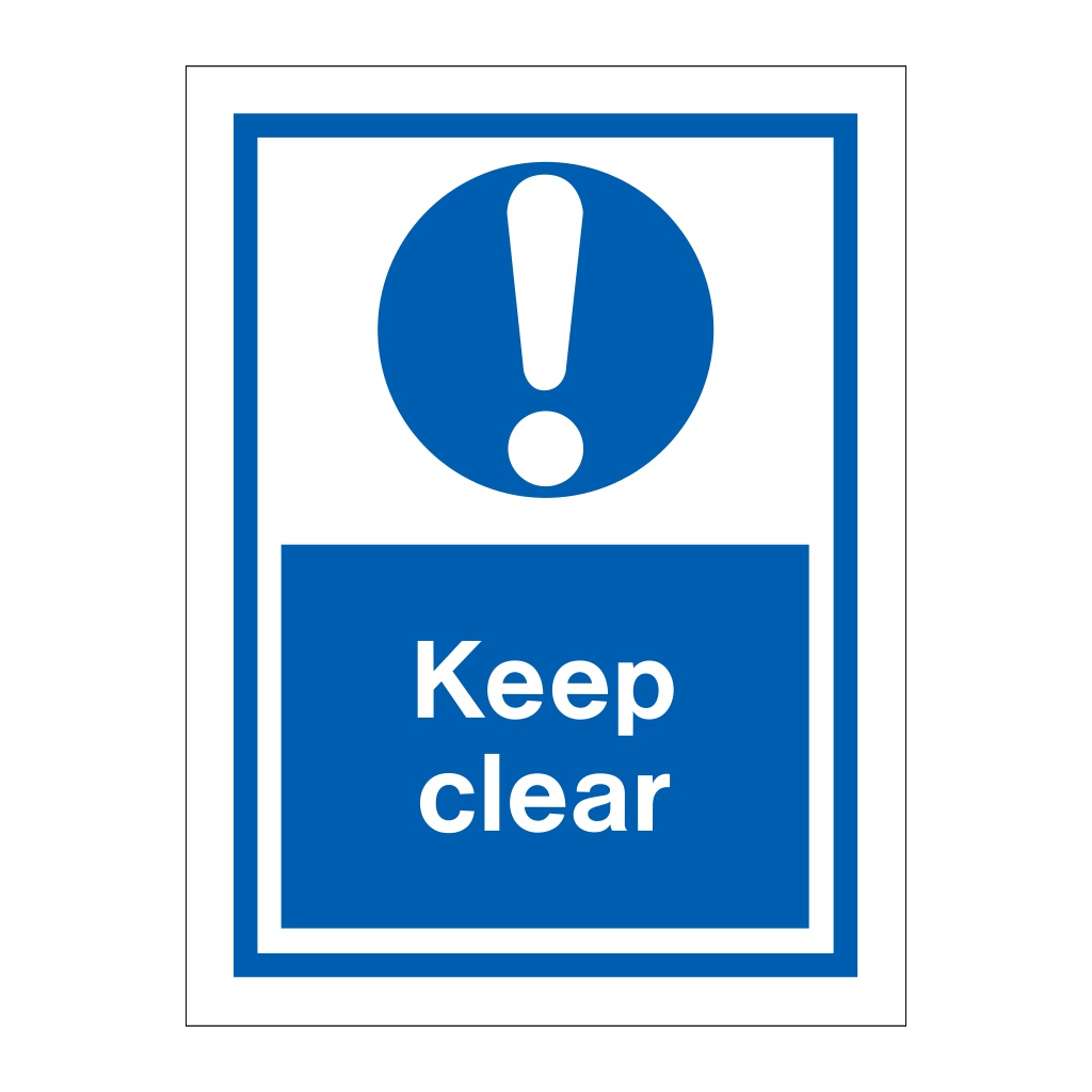 Keep clear (Marine Sign)