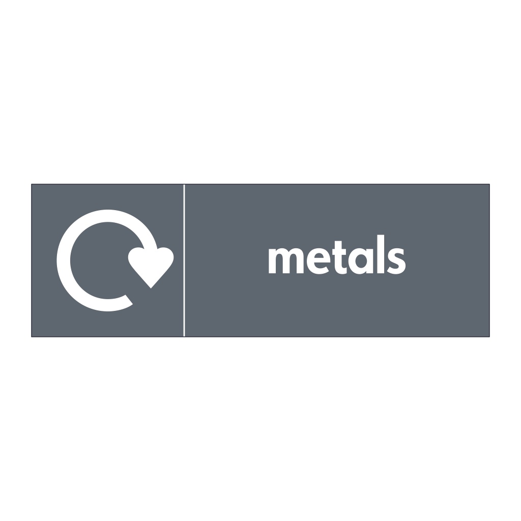 Metals with WRAP recycling logo