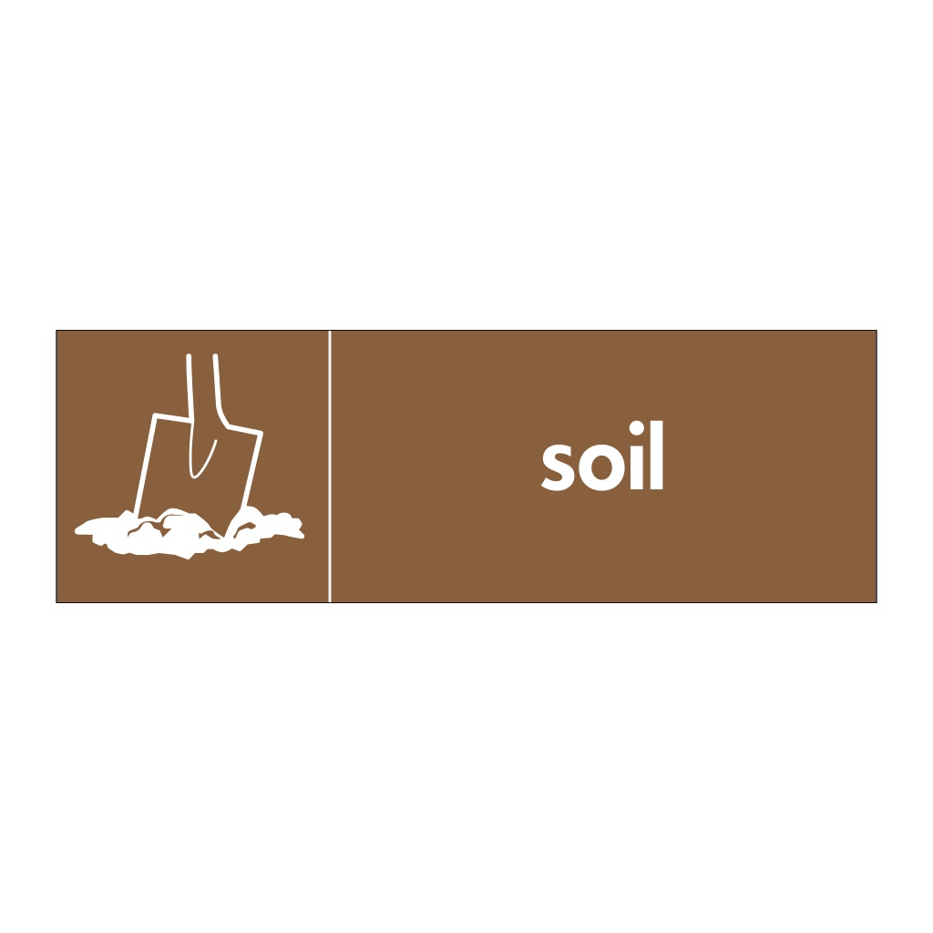 Soil with icon sign