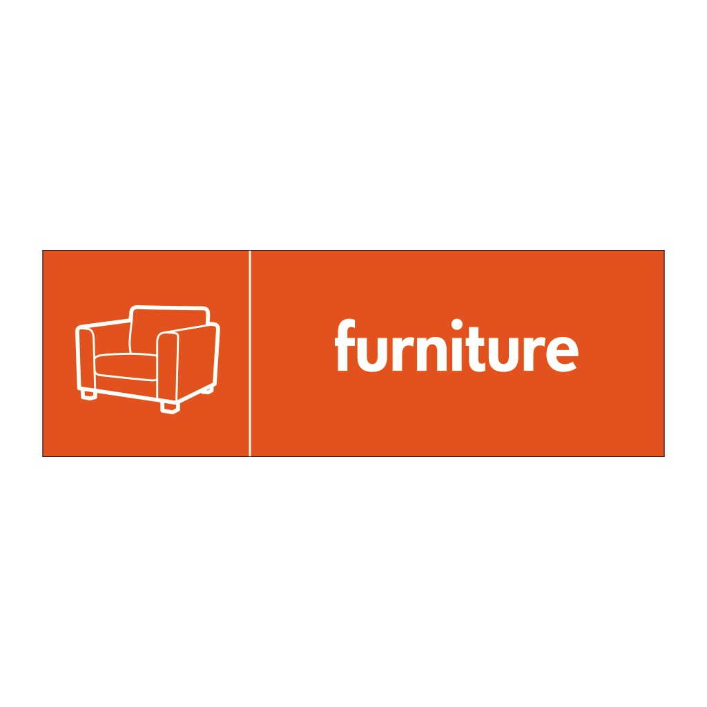 Furniture with icon sign