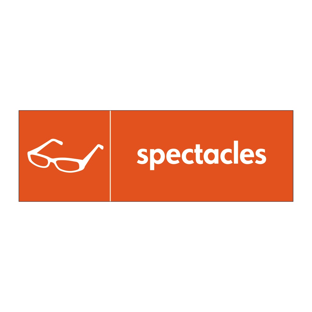 Spectacles with icon sign