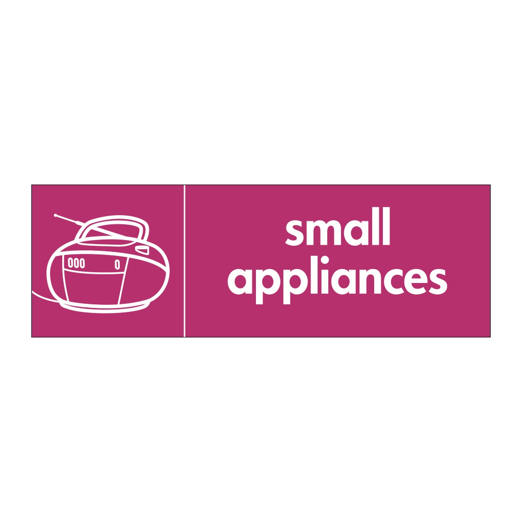 Small appliances with radio icon sign