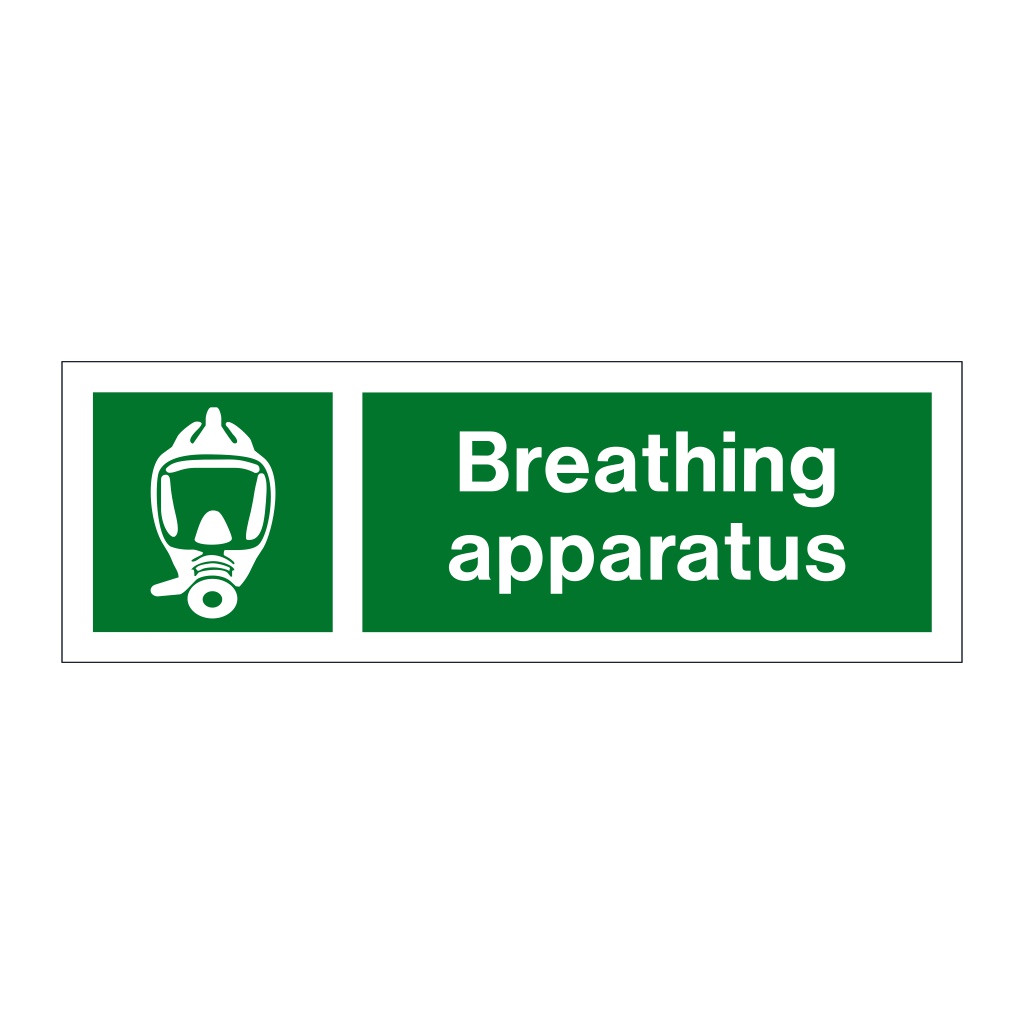 Breathing apparatus with text (Marine Sign)