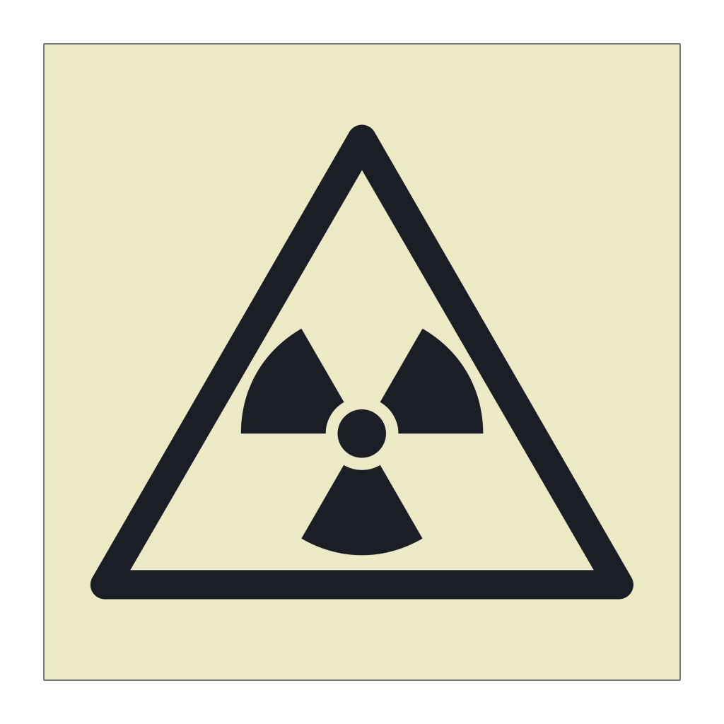 Radiation hazard warning symbol sign