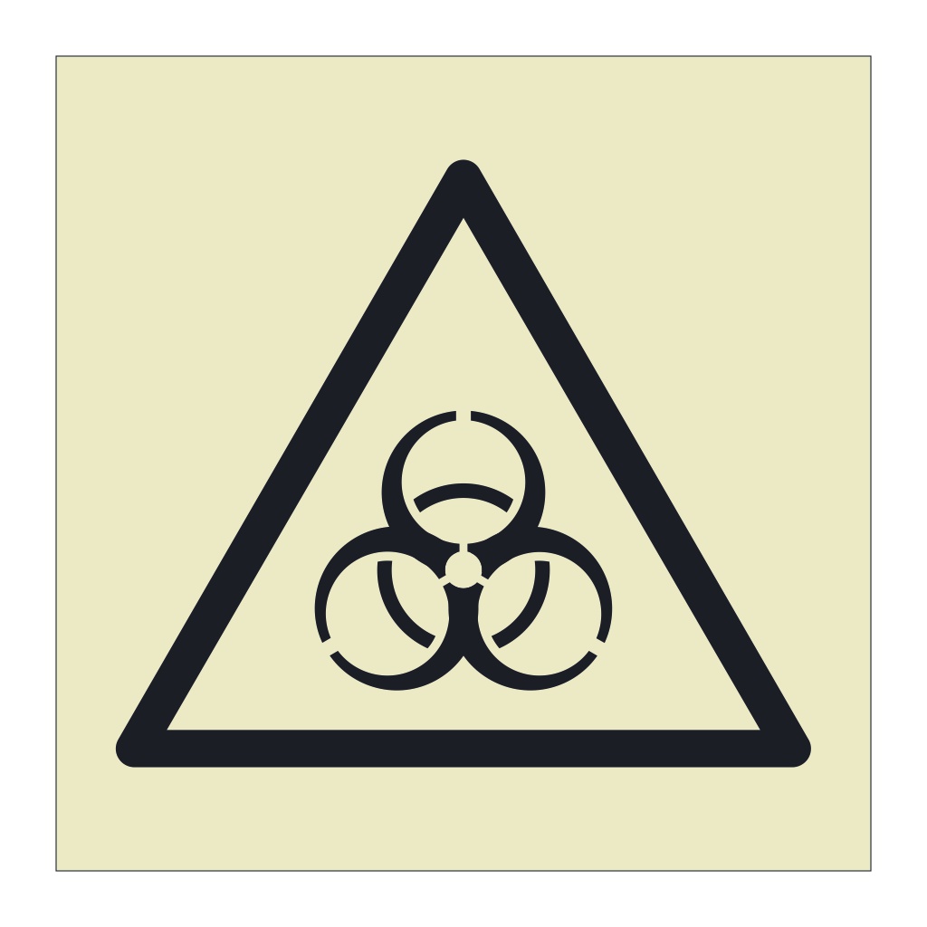 Biological hazard warning symbol sign