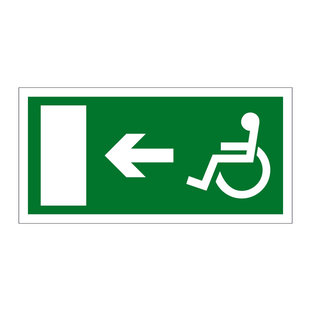 Disabled exit Arrow left sign