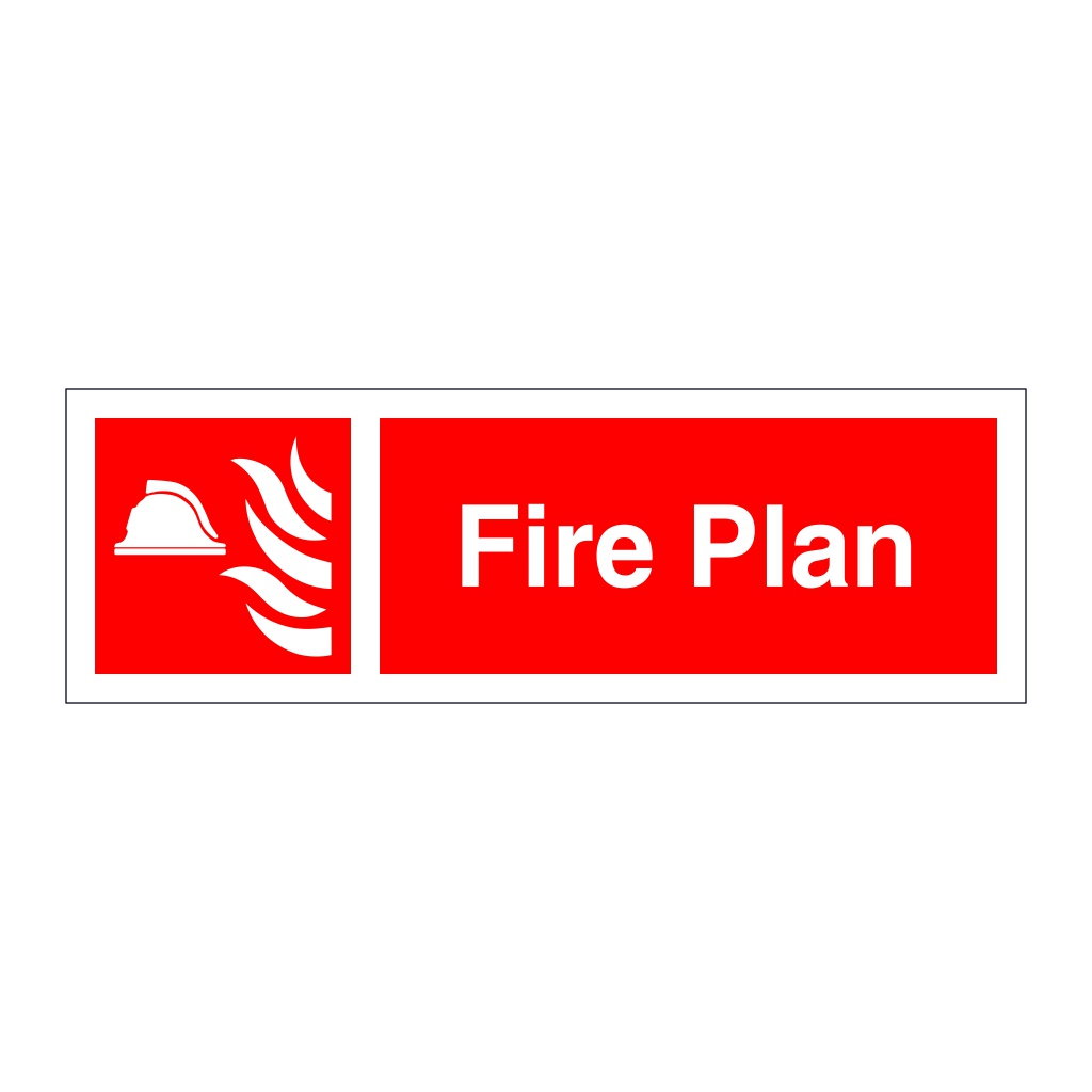 Fire plan sign