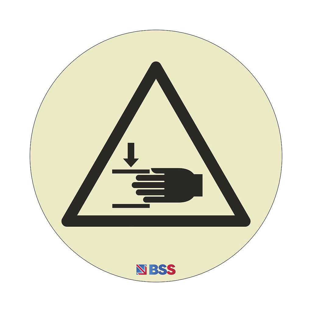 Crushing rotating parts hazard warning symbol labels (Sheet of 18)