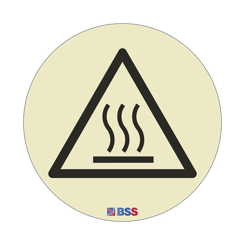 Hot surface hazard warning symbol labels (Sheet of 18)
