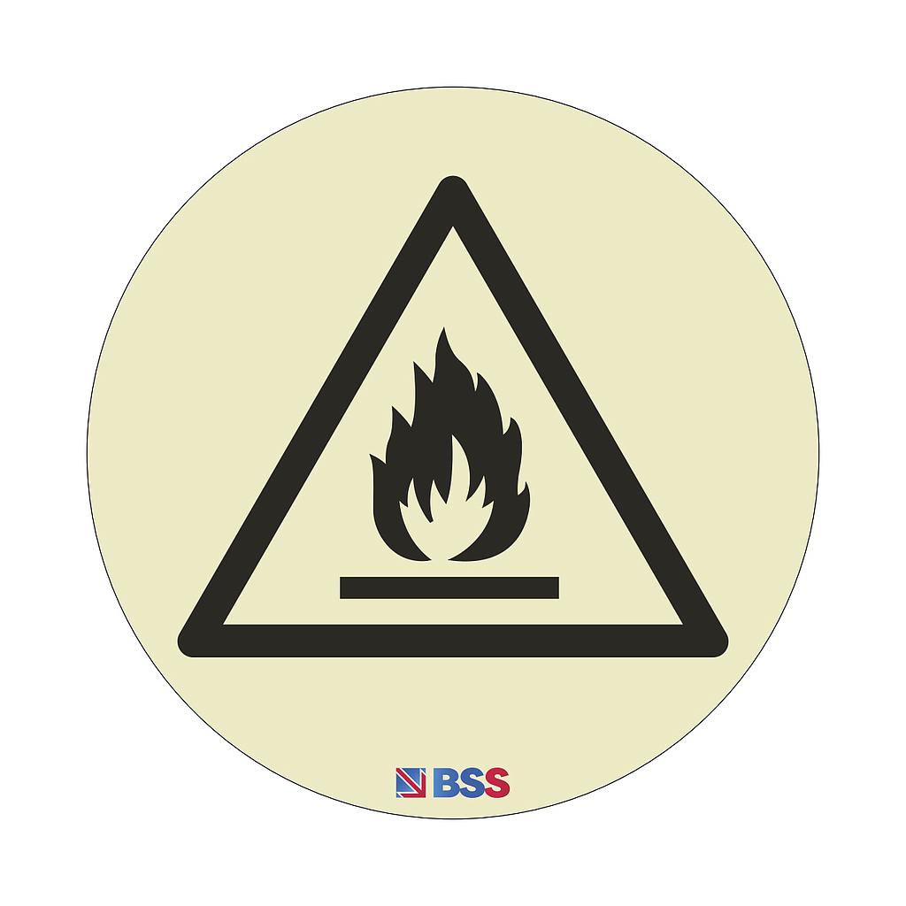 Flammable hazard warning symbol labels (Sheet of 18)