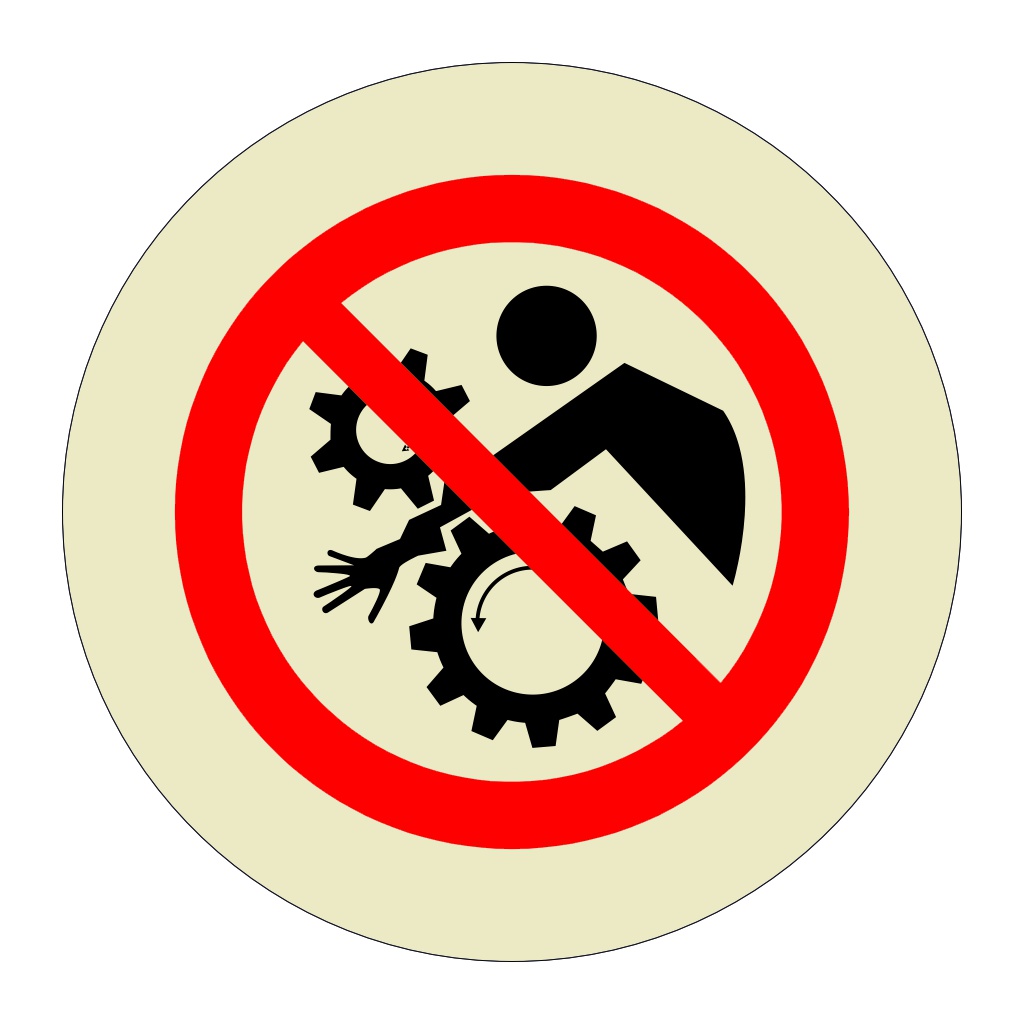 No Unauthorised person may use this machinery labels (Sheet of 18)