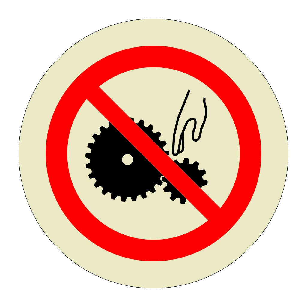 No unauthorised machine operation labels (Sheet of 18)