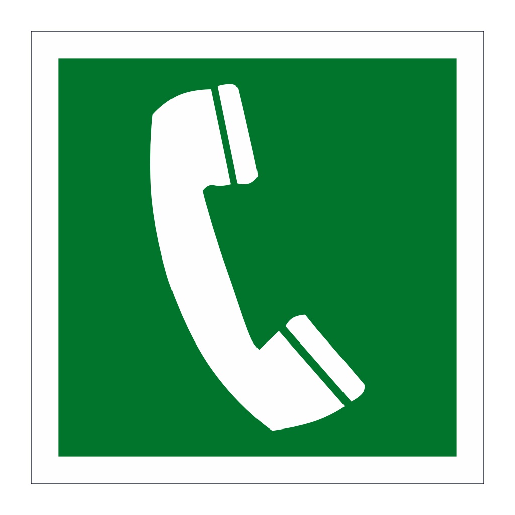 Emergency telephone symbol sign