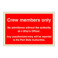 Crew Members Only (Marine Sign)