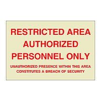 Restricted area (Marine Sign) 