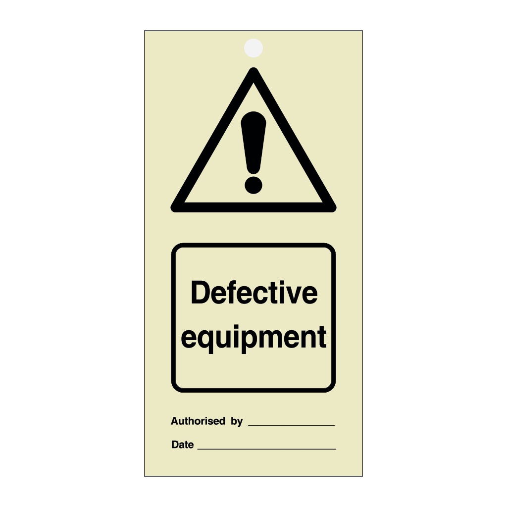 Defective equipment tie tag Pack of 10 (Marine Sign)