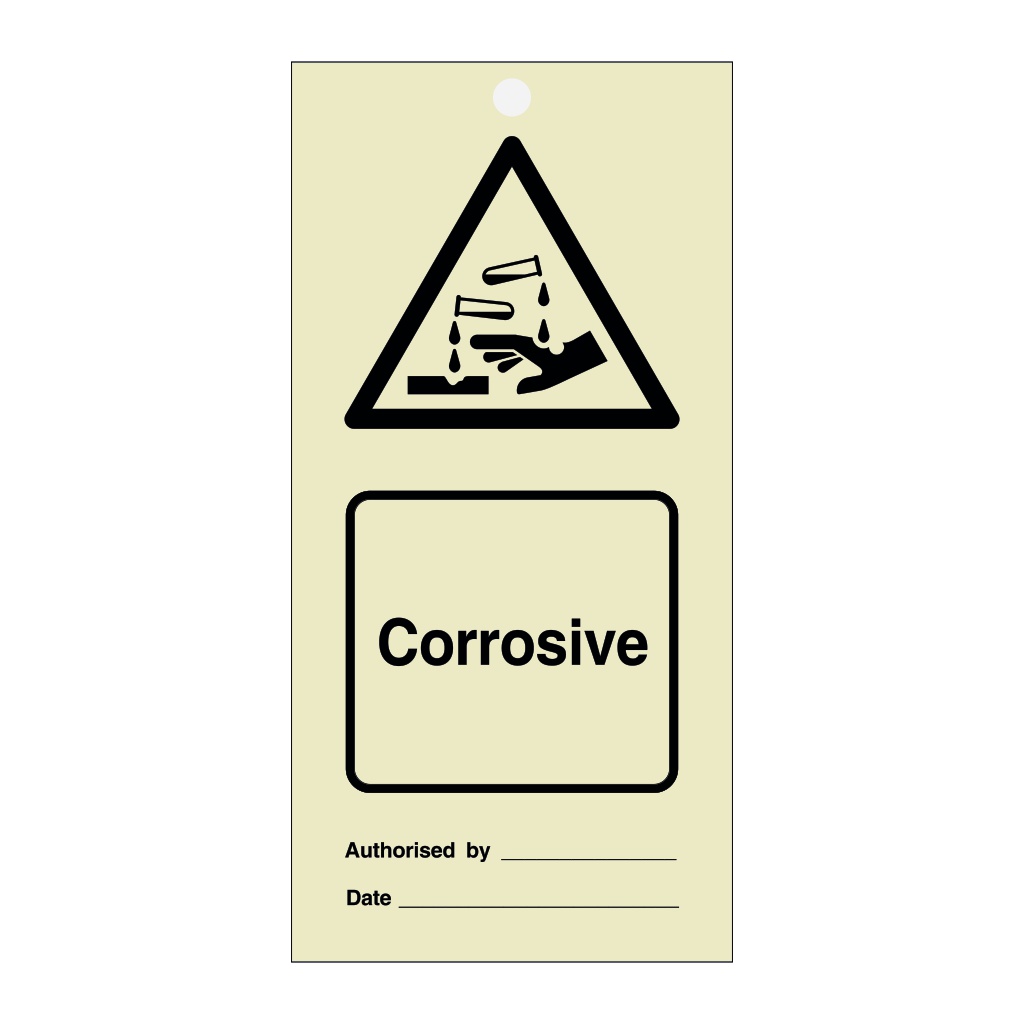 Corrosive tie tag Pack of 10 (Marine Sign)