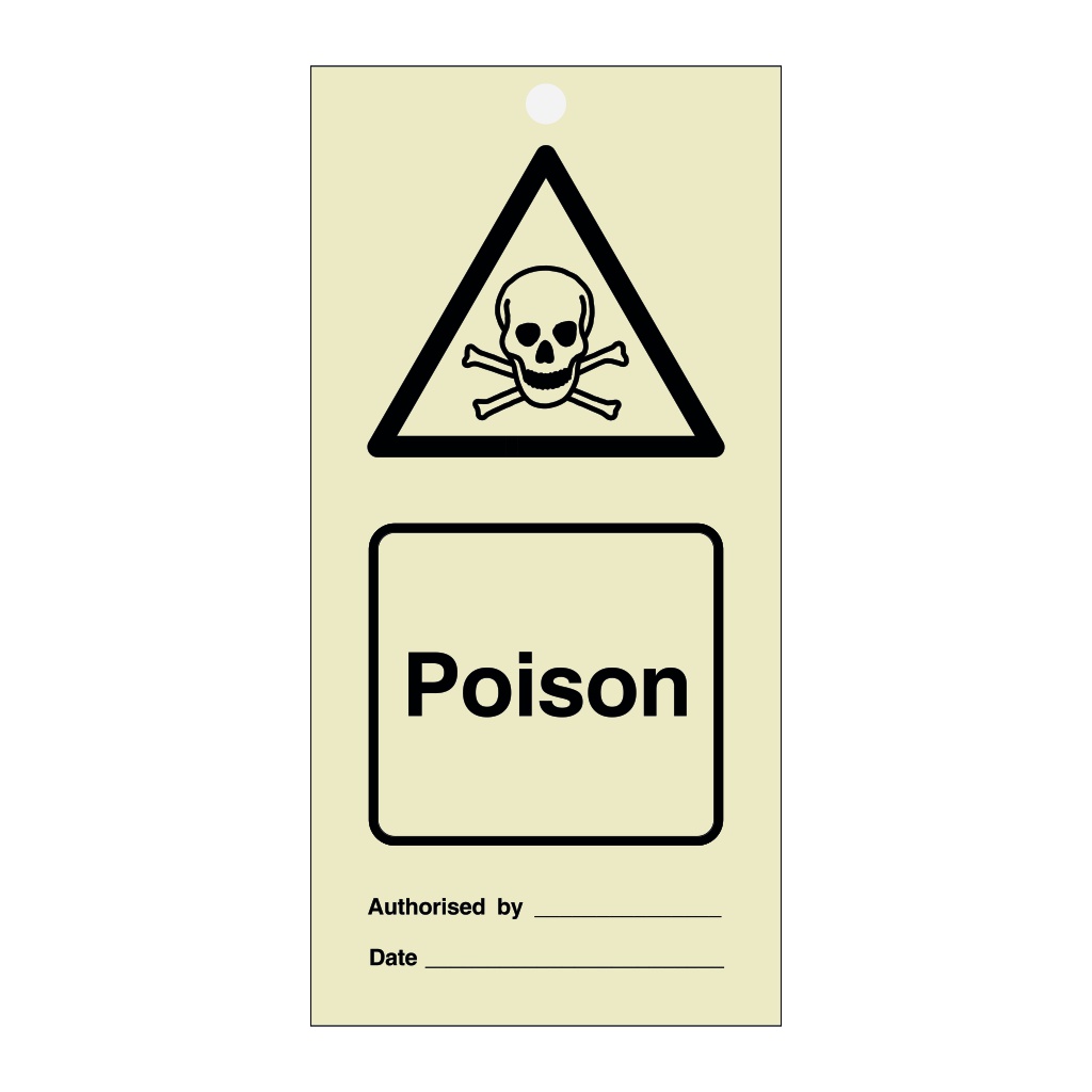 Poison Tie tag Pack of 10 (Marine Sign)