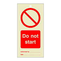 Do not start tie tag Pack of 10 (Marine Sign)