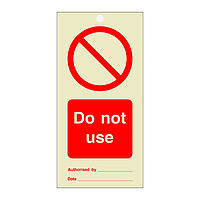Do not use tie tag Pack of 10 (Marine Sign)