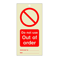 Do not use out of order tie tag Pack of 10 (Marine Sign)
