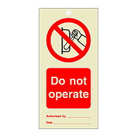 Do not operate tie tag Pack of 10 (Marine Sign)