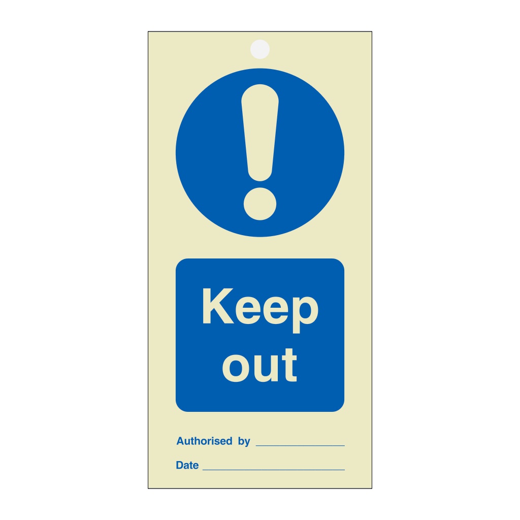 Keep out tie tag Pack of 10 (Marine Sign)