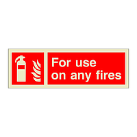 Fire extinguisher For use on any fires (Marine Sign)