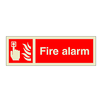 Fire alarm with text (Marine Sign)
