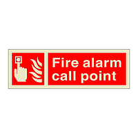 Fire alarm call point with text (Marine Sign)