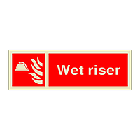 Wet riser with text (Marine Sign)