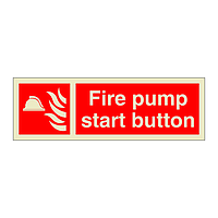 Fire pump start button (Marine Sign)