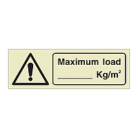 Maximum load kg/m2 (Offshore Wind Sign)