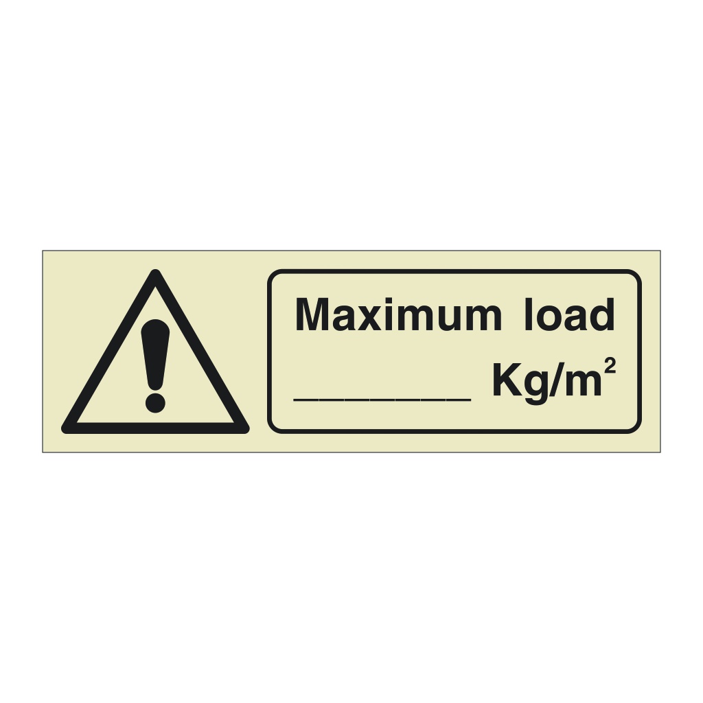 Maximum load kg/m2 (Offshore Wind Sign)