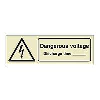Dangerous voltage Discharge time (Offshore Wind Sign)