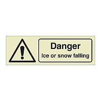 Danger Ice or snow falling (Offshore Wind Sign)