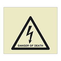 Danger of Death with Text (Offshore Wind Sign)
