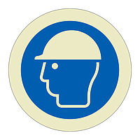 Head protection must be worn Sheet of 12 (Offshore Wind Sign)