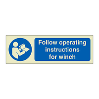 Follow operating instructions for winch (Offshore Wind Sign)