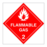Hazard diamond Class 2.1 Flammable gas (Marine Sign)
