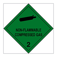 Hazard diamond Class 2.2 Non-Flammable compressed gas (Marine Sign)