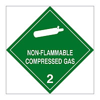 Hazard diamond Class 2.2 Non-flammable compressed gas white (Marine Sign)