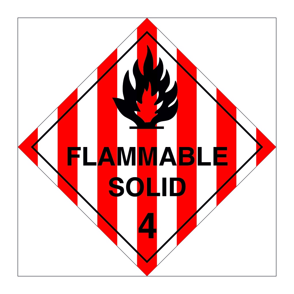 Hazard diamond Class 4.1 Flammable solid (Marine Sign)