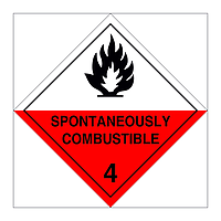 Hazard diamond Class 4.2 Spontaneously combustible (Marine Sign)