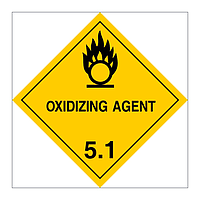 Hazard diamond Class 5.1 Oxidizing agent (Marine Sign)